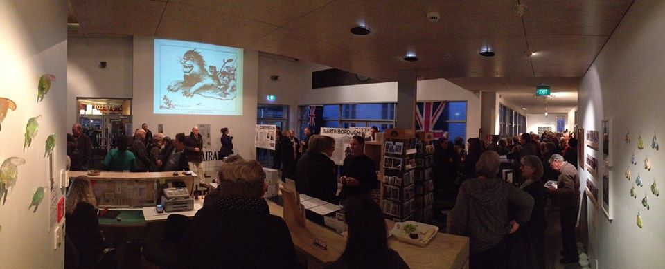 A large crowd gathered at Aratoi to celebrate the opening of two exhibitions dedicated to commemorating World War One, August 8 2014.